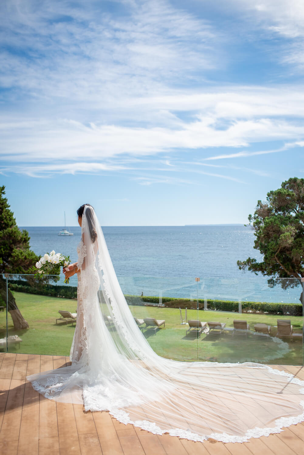 Ibiza Bride Wedding Dress, Nikki beach - seaview