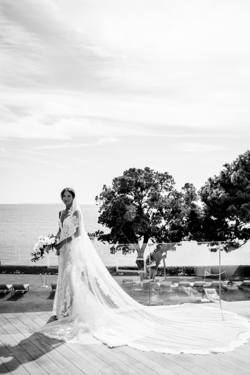 Ibiza Bride Wedding Dress, Nikki beach - seaview