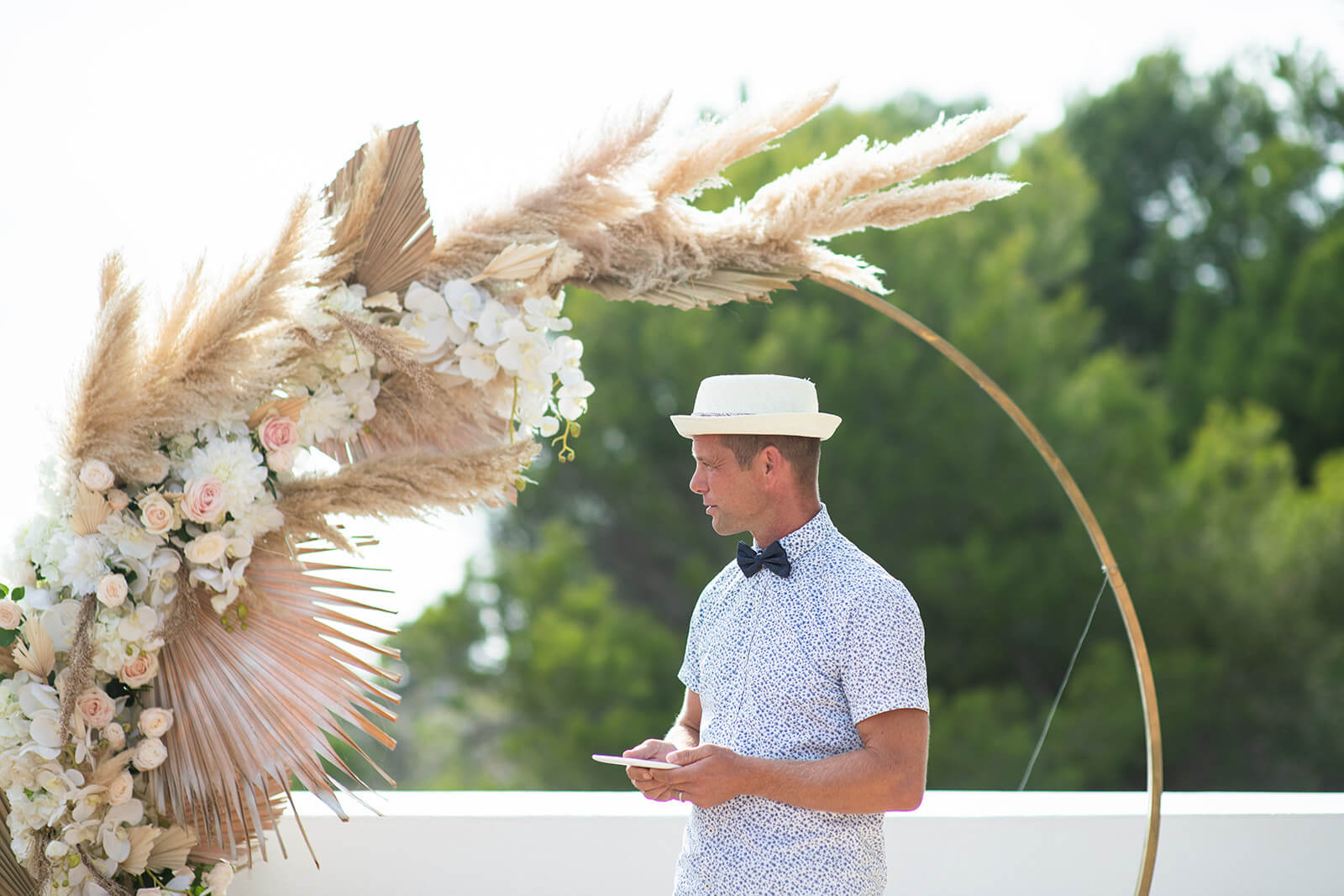 Bride groom wedding in Elixir Ibiza Celebrant Ben