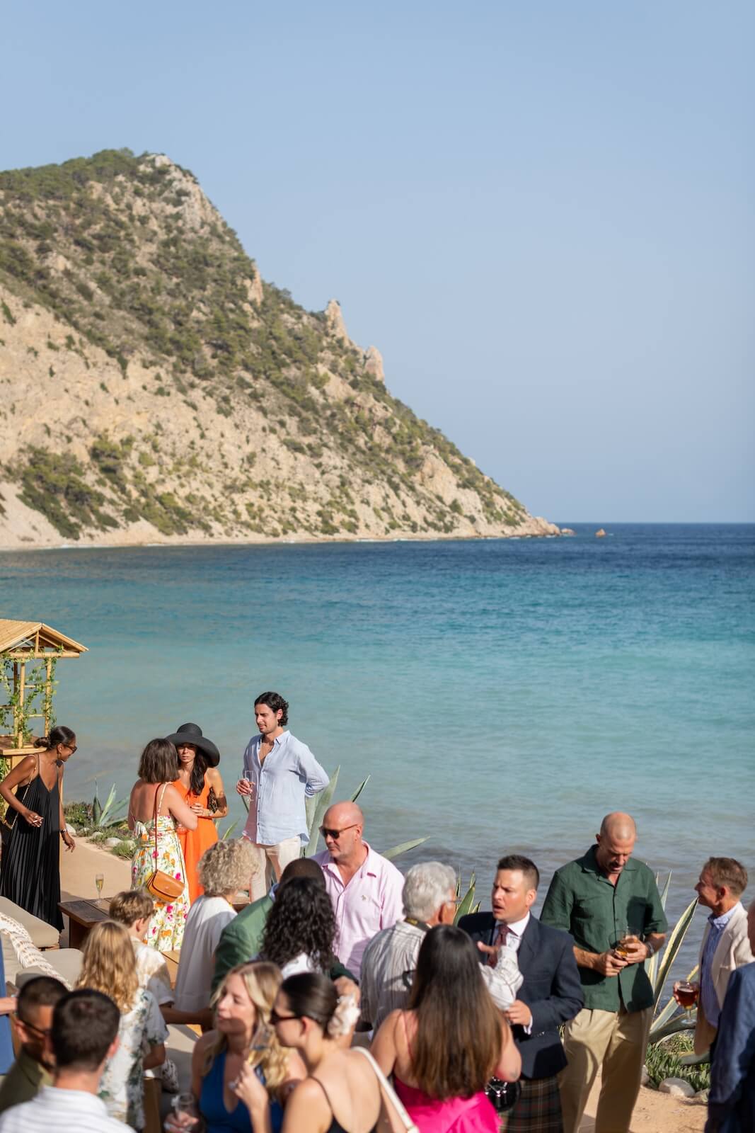 Sienna & Jackson Ibiza Wedding Amante Gypsy Westwood Ibiza Photographer6 Ibiza wedding Venue guests cocktail hour Amante